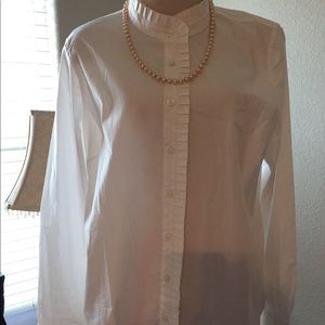 BNWT J. Crew Ruffle Long Sleeve Blouse